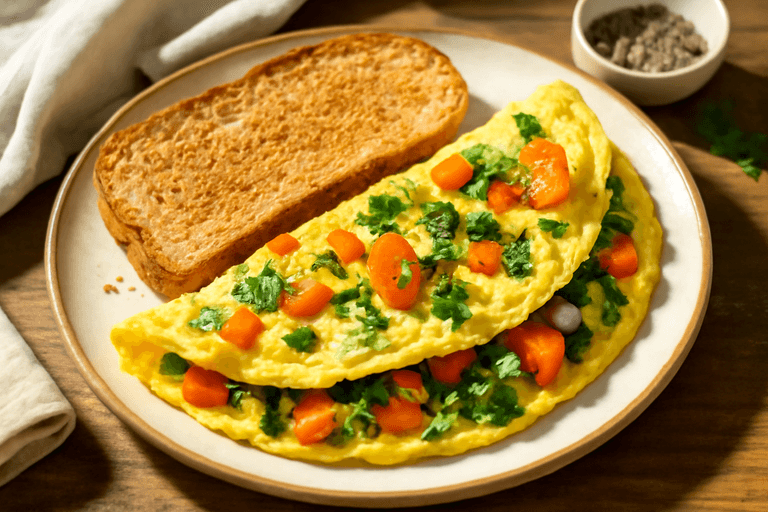 Energizing Veggie Omelette with Wholegrain Toast
