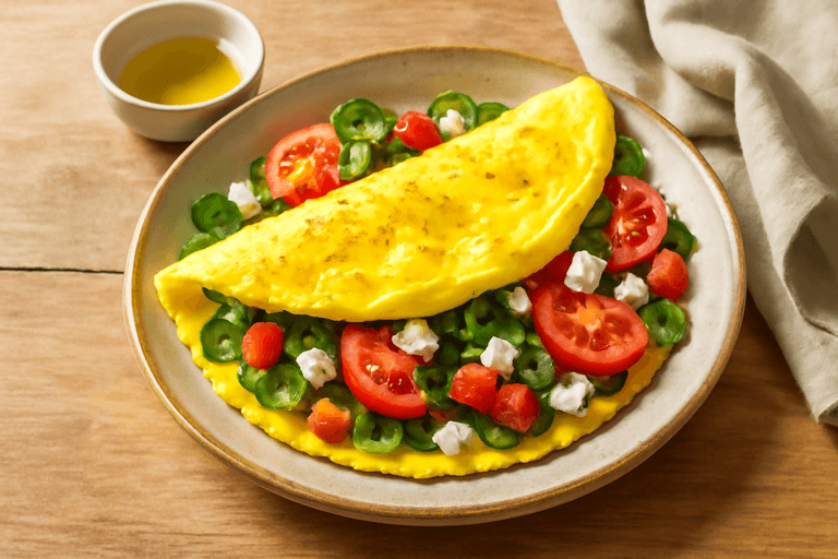Energieboost Omelet met Spinazie en Paprika