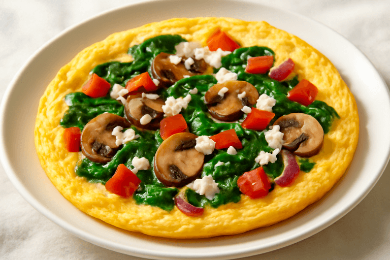 Omelette Clásica de Verduras y Queso Light