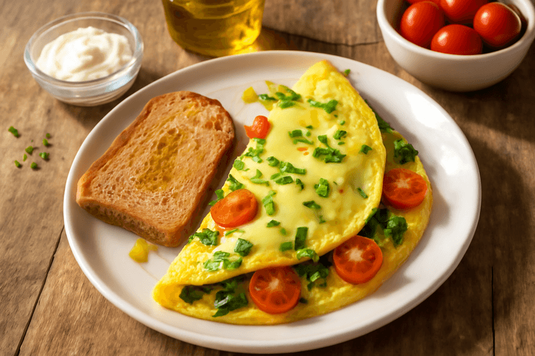 Energieboost Groente Omelet met Volkoren Toast