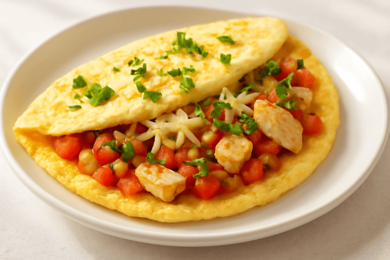 Omelette minceur aux légumes classiques