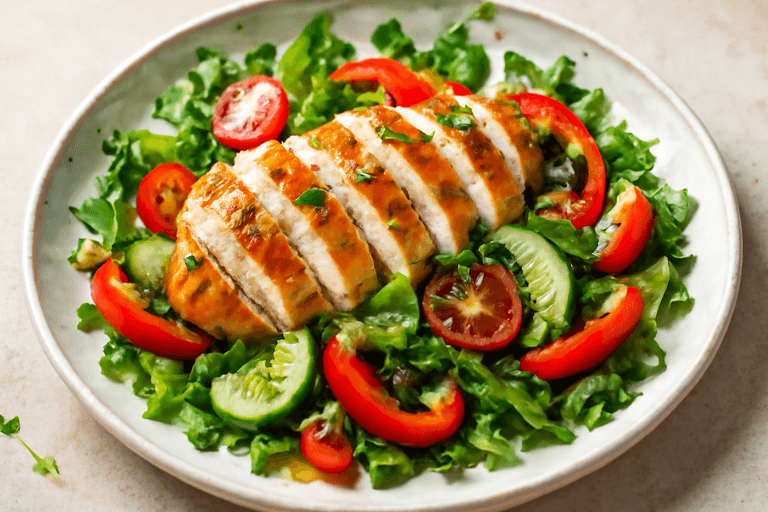 Salade de Poulet Grillé aux Légumes Croquants