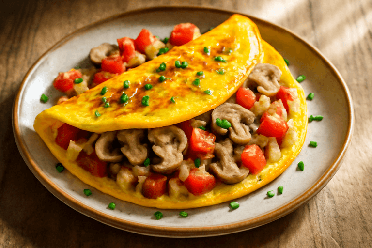 Omelette légère aux légumes croquants