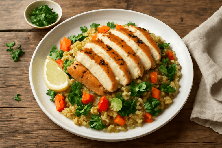 Κοτόπουλο με Φρέσκα Λαχανικά και Κινόα στον Ατμό