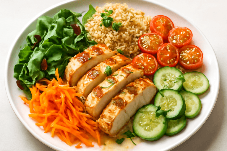 Salada Colorida de Frango Grelhado com Quinoa