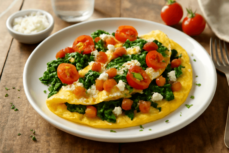 Leichter Gemüseomelett-Morgenstart