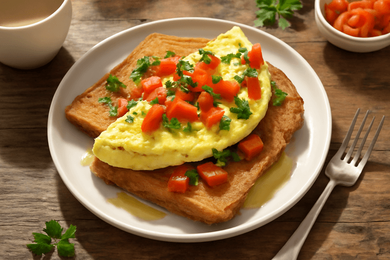 Enerji Dolu Proteinli Kəsmikli səhər omleti