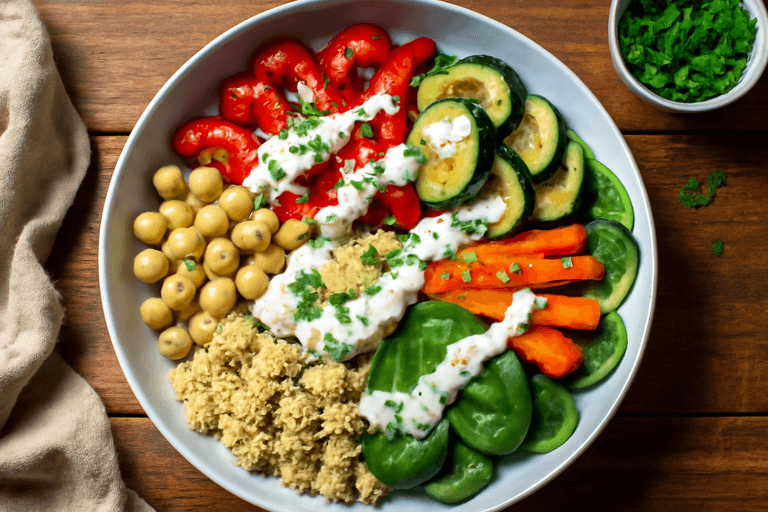 Kleurrijke Groente Quinoa Bowl