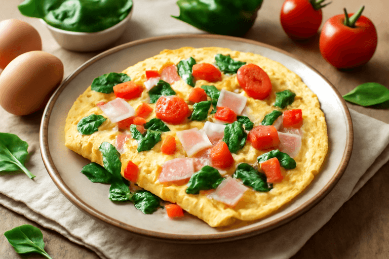 Proteinrik klassisk frokostomelett