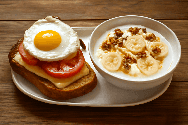 Enerji Dolğu Tost və Meyvəli Yoğurt