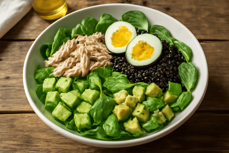 Enerji Boostlu Toyuq və Qara Düyü Salatı