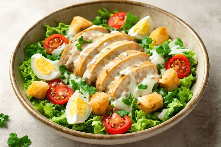 Salade Poulet César Allégée et Croquante