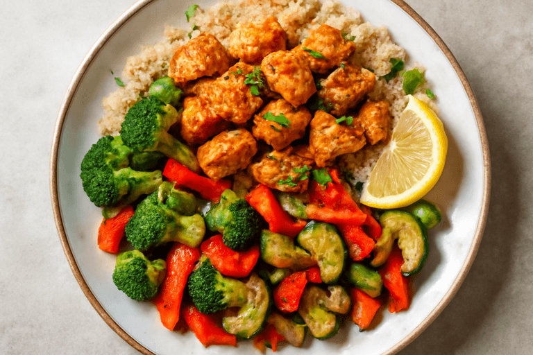 Hähnchen-Gemüse-Pfanne mit Quinoa