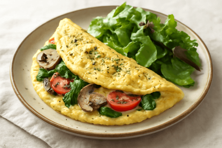 Omelette minceur aux légumes de saison