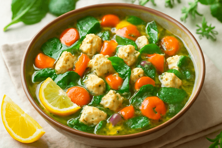 Lätt kycklinggryta med grönsaker och örter