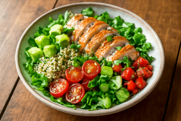 Kleurrijke Kippensalade met Avocado en Quinoa