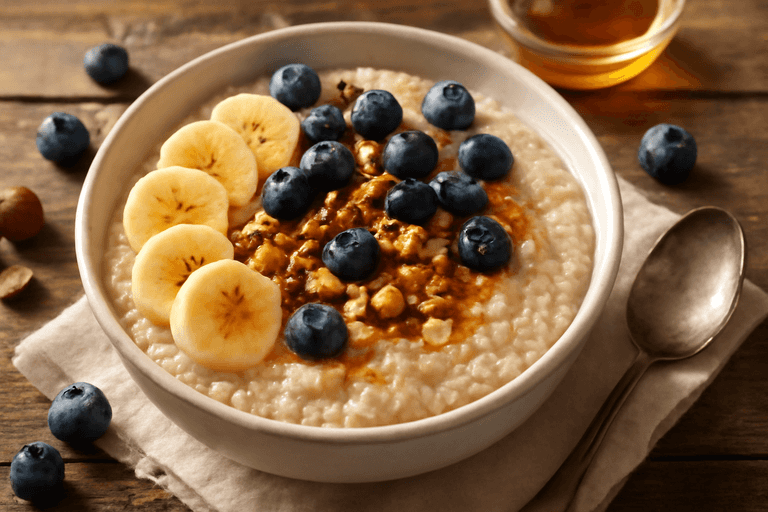 Proteinrik Havregrynsgröt med Nötter och Bär