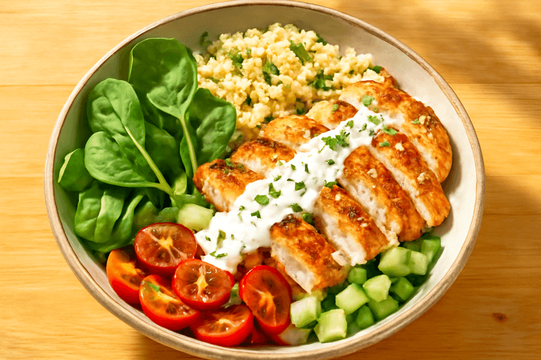 Lean Mediterranean Chicken & Quinoa Bowl