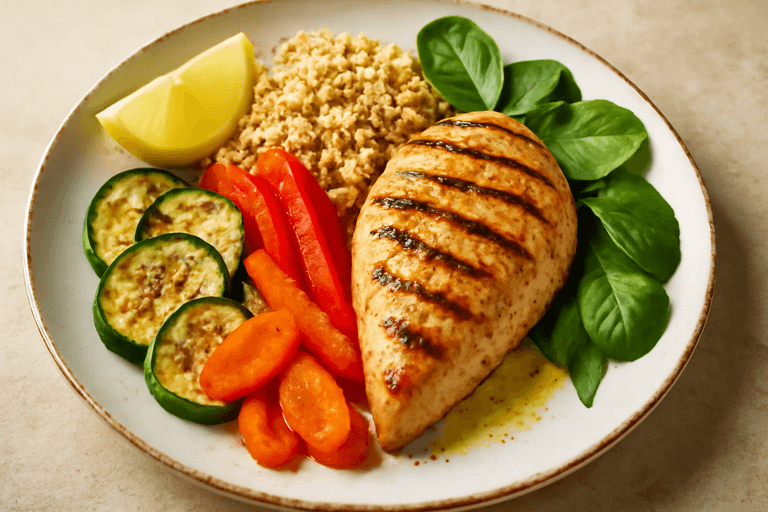 Ψητό Κοτόπουλο με Λαχανικά και Κινόα