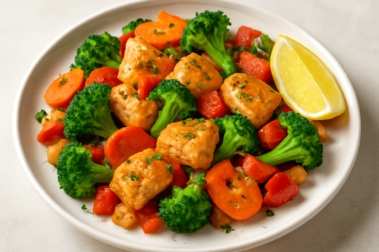 Leichtes Hähnchen-Gemüse-Pfannengericht