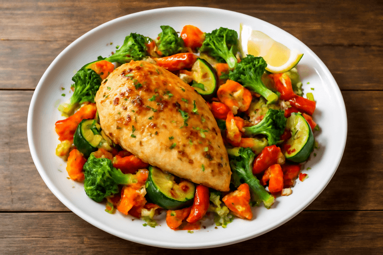 Hähnchen-Gemüse-Pfanne mit Kräutern