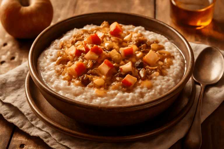 Protein-Porridge mit Apfel und Zimt