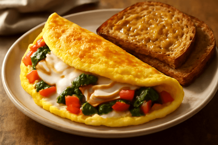 Omelete Energético Recheado com Multigrãos