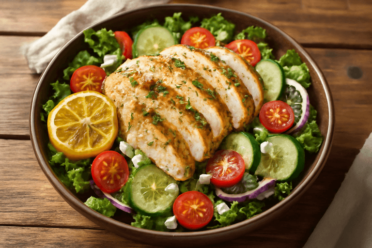 Grilled Lemon Herb Chicken Salad
