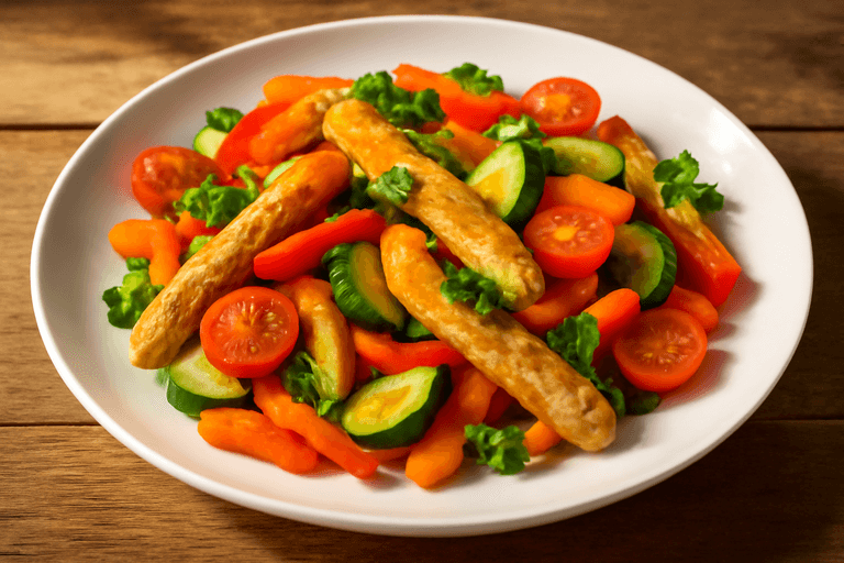 Leichtes Hähnchen-Gemüse-Pfannengericht