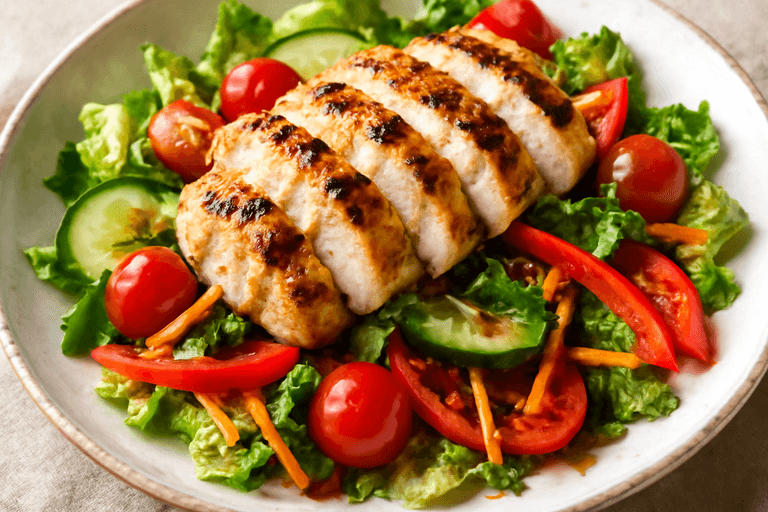 Salade de Poulet Grillé aux Légumes Croquants