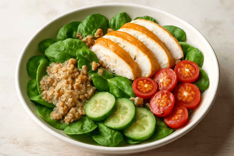 Ensalada Clásica de Pollo y Quinoa para un Almuerzo Saludable