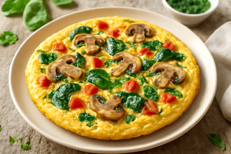 Proteinreiches Gemüse-Omelett zum Abnehmen