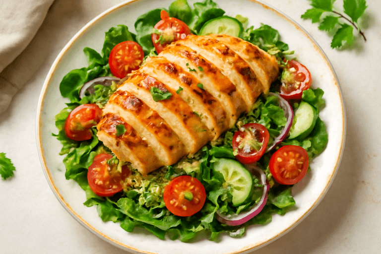 Light Grilled Chicken Salad with Quinoa & Citrus Vinaigrette