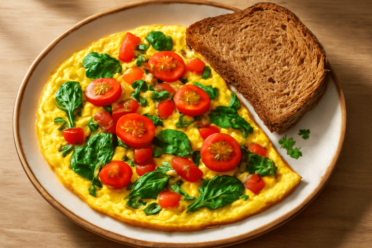 Energizing Veggie Omelette & Whole Grain Toast