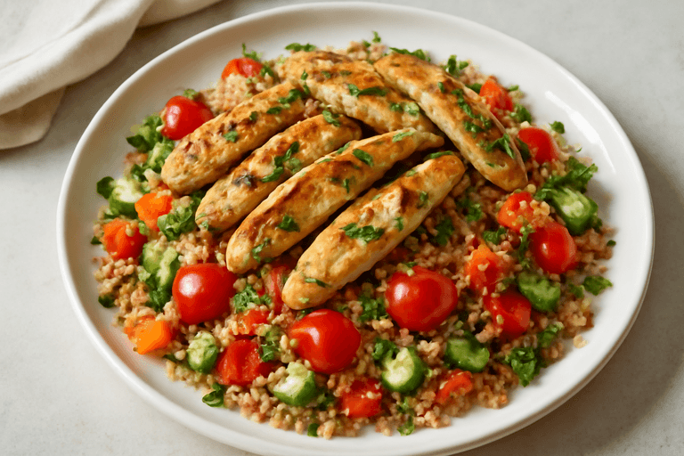 Poulet grillé aux herbes et salade de quinoa