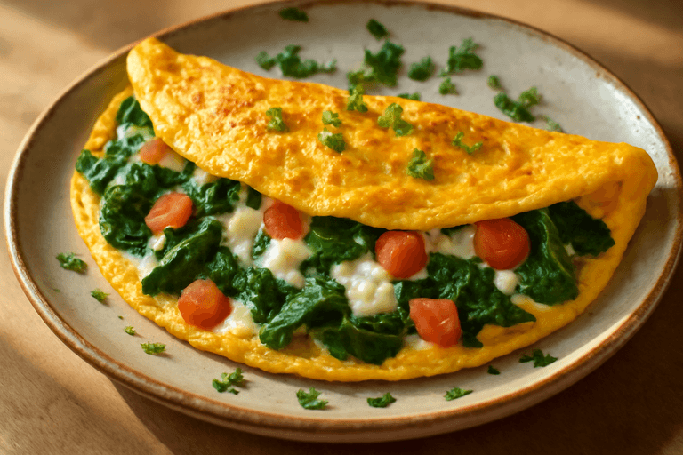 Tortilla Clásica de Espinaca y Queso Ricotta