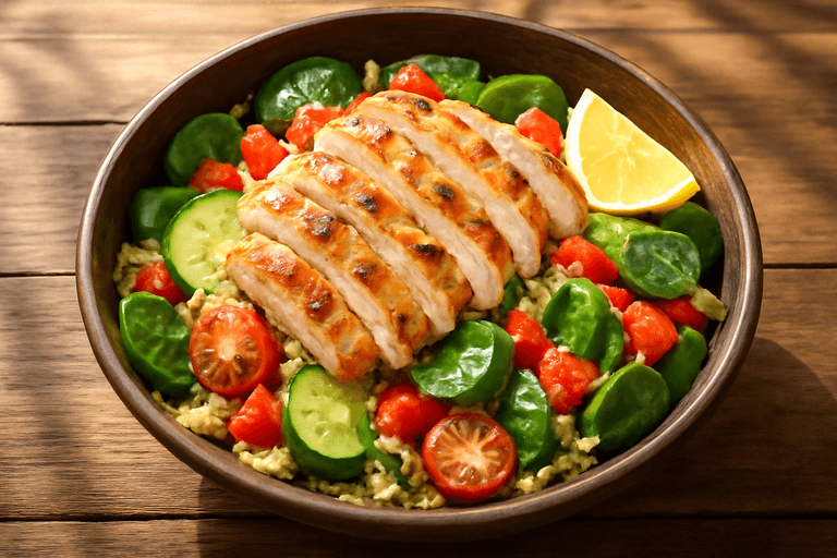 Σαλάτα με Ψητό Κοτόπουλο και Κινόα