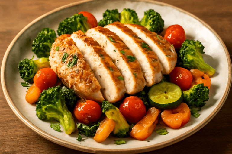 Herb-Grilled Chicken with Roasted Vegetables