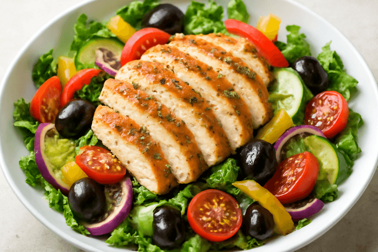 Leichter Zitronen-Kräuter-Hähnchensalat