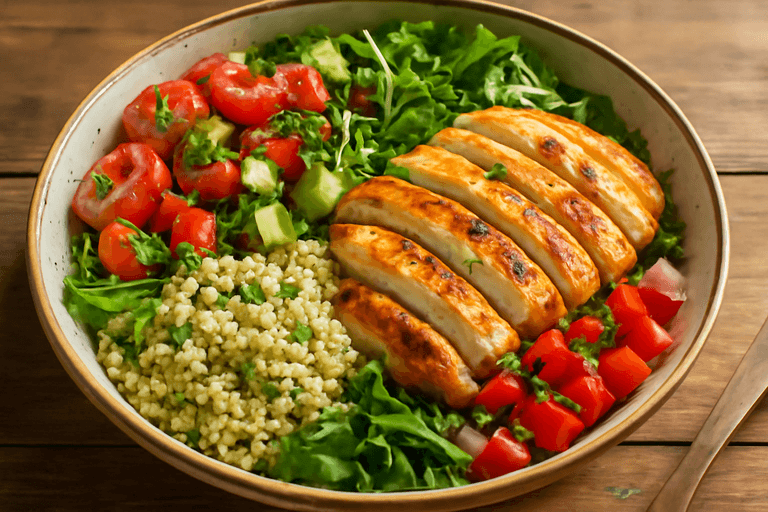 Kleurrijke Kip Groentesalade met Quinoa