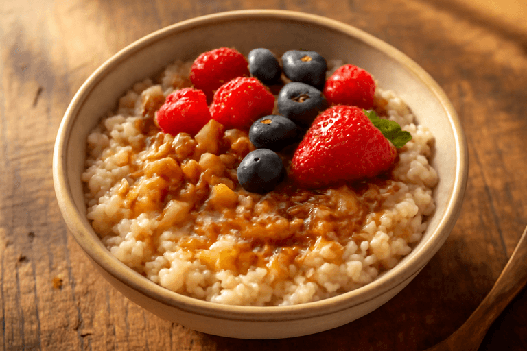 Energieboost Havermout Ontbijt met Bessen en Noten