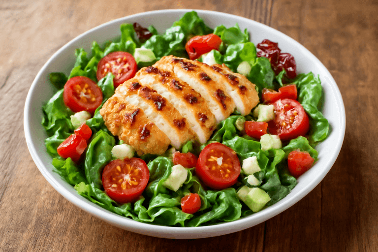 Salată clasică de pui cu legume proaspete