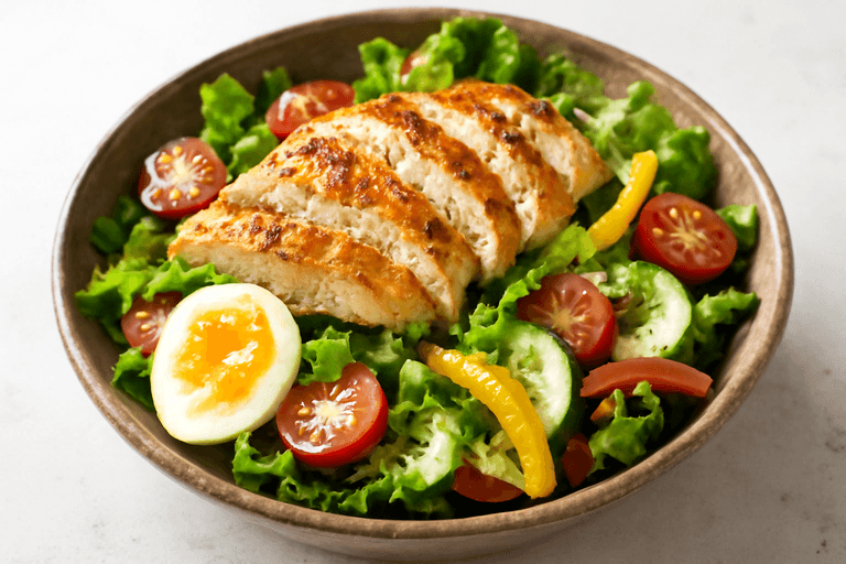 Salată clasică de pui cu legume proaspete