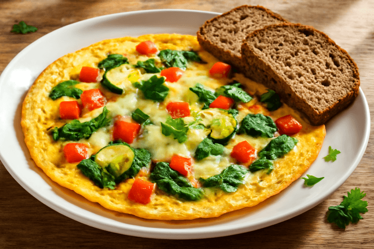 Κλασικό Πρωινό Ομελέτα με Λαχανικά & Σίκαλη