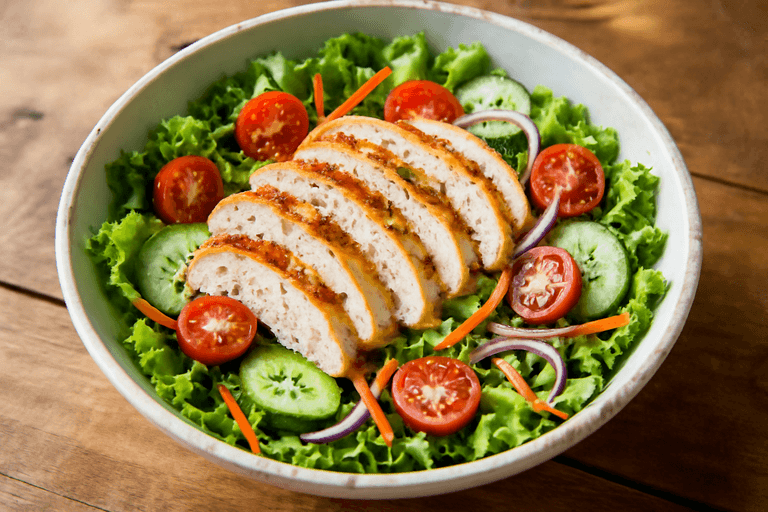 Insalata di Pollo Leggera con Verdure Croccanti