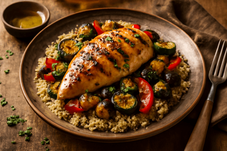 Κοτόπουλο Σχάρας με Λαχανικά & Κινόα