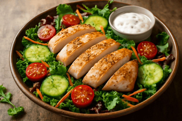 Salată clasică de pui cu legume crocante