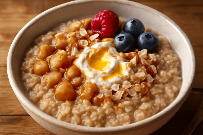 Protein-Power Haferflocken-Bowl mit Apfel & Zimt