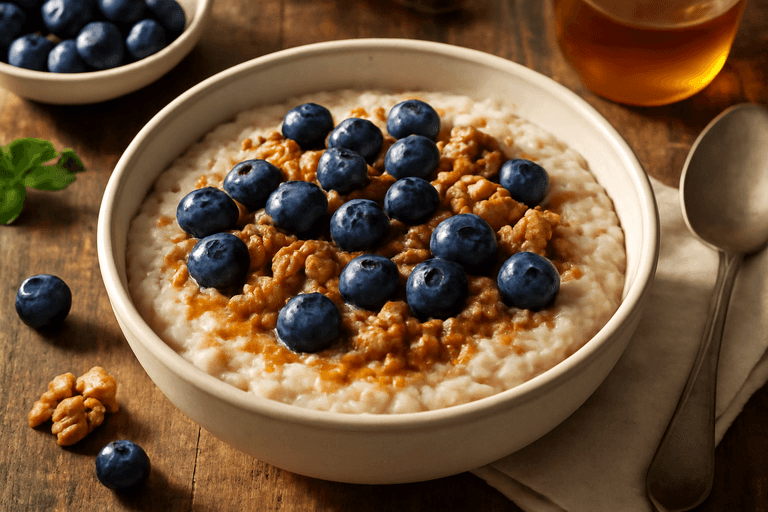 Fit Owsianka z Jagodami i Orzechami
