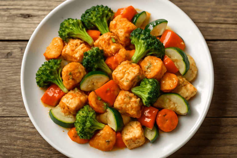 Leichtes Hähnchen-Gemüse-Pfannengericht